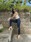 Dark Blue Denim Ripped Jeans