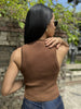 Sleeveless-Basic Ribbed Knit Top