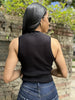 Sleeveless-Basic Ribbed Knit Top