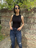 Sleeveless-Basic Ribbed Knit Top