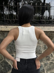 Core Sleeveless-Basic Ribbed V-Neck Bodysuit