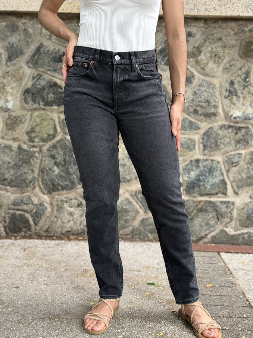 American Eagle Black Denim Jeans High-Waisted