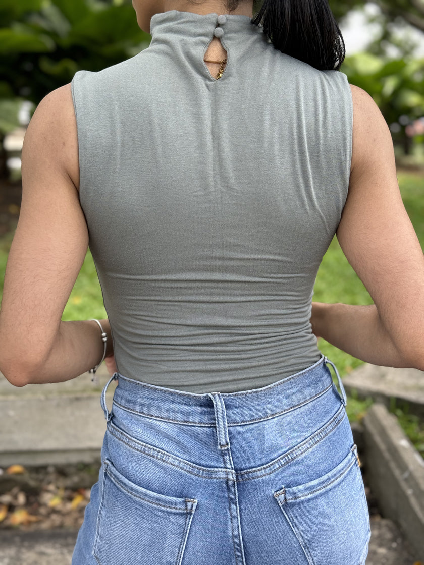 Sleeveless-Basic Knit Bodysuit