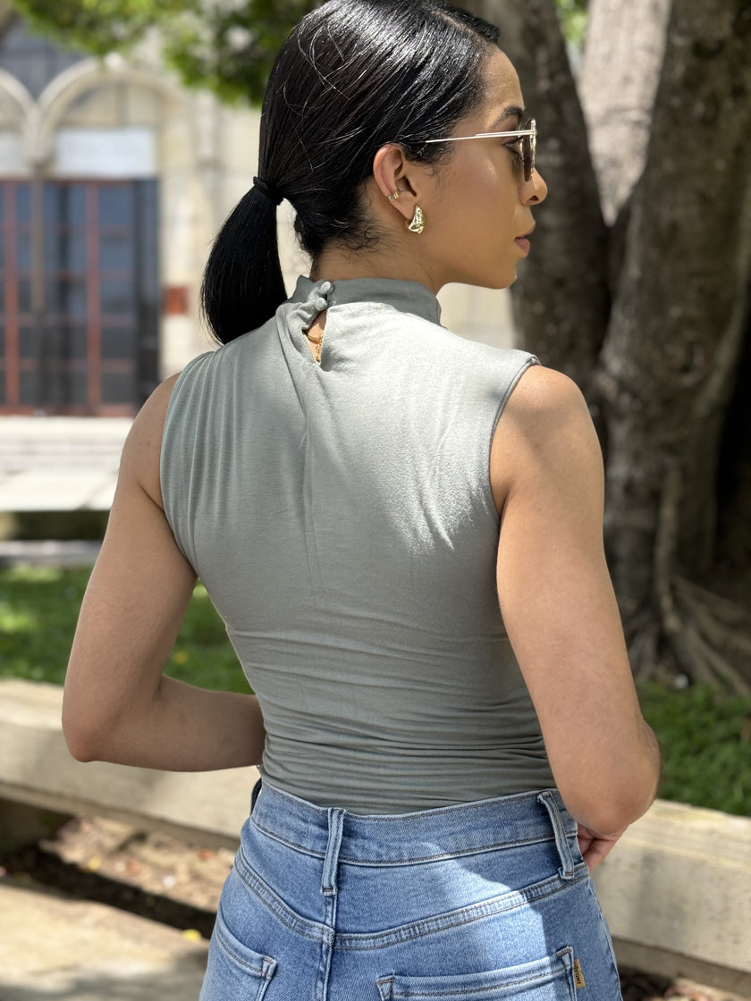 Sleeveless-Basic Knit Bodysuit