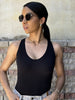 Core Sleeveless-Basic Ribbed V-Neck Bodysuit