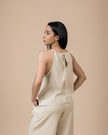 Beige Linen 2 Pieces Set