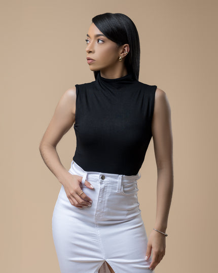 Sleeveless-Basic Knit Bodysuit
